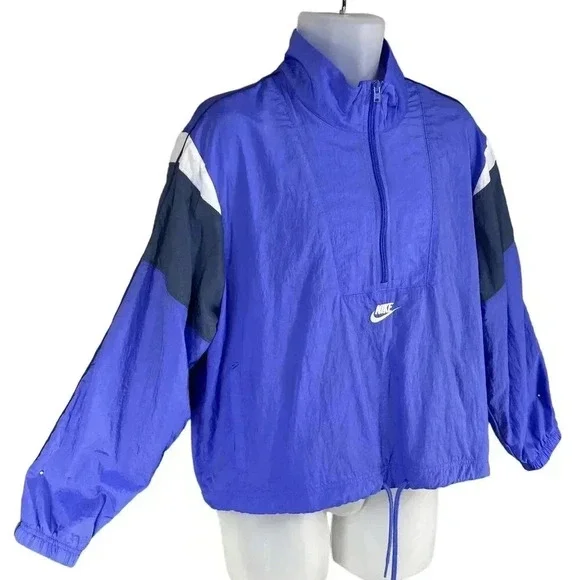 Nike Heritage Womens L Sportswear Woven Jacket 1/4 Zip Windbreaker Activewear - Picture 6 of 15